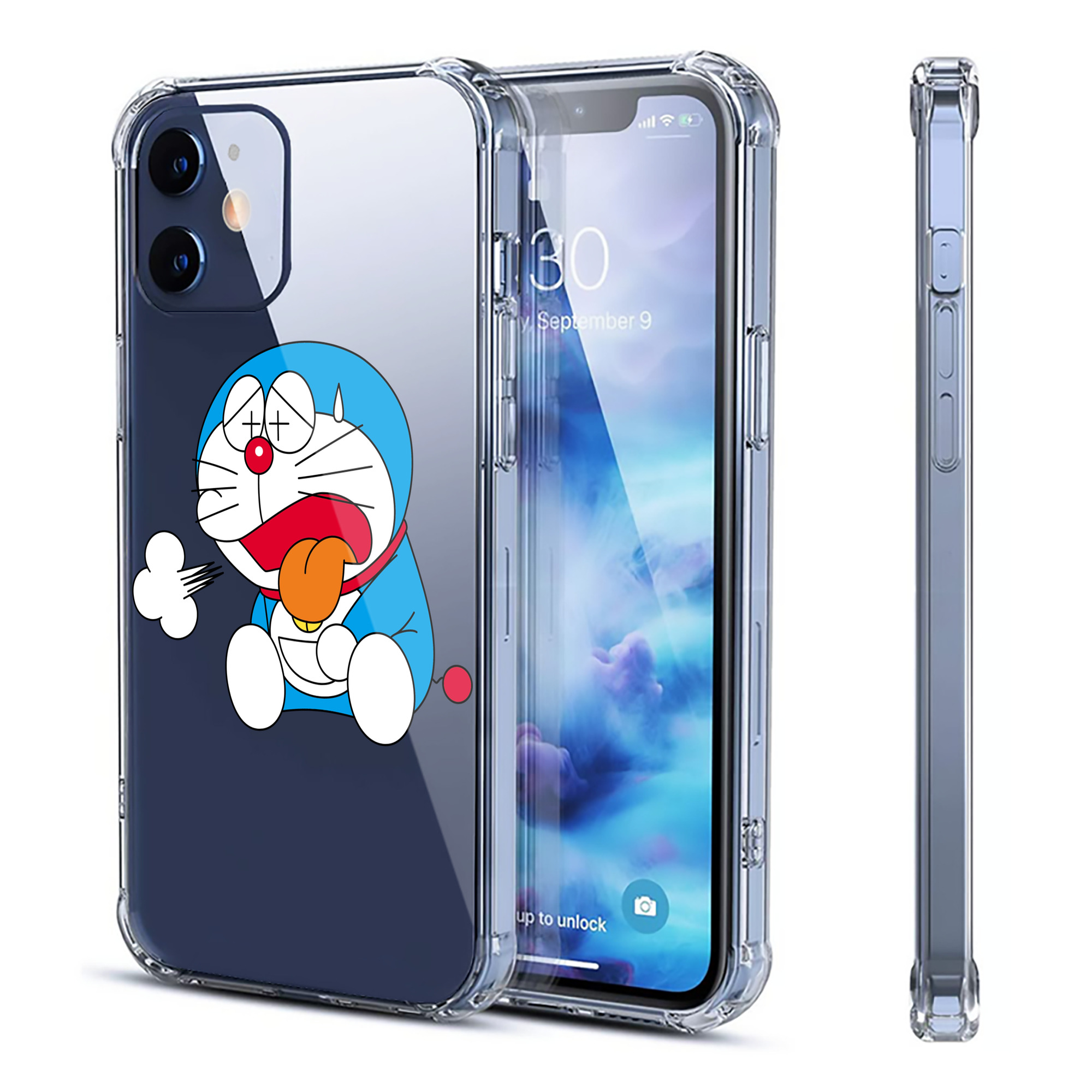 （画像用） ドラえもん Doraemon 【iPhone 12シリーズ対応】透明スマホケース（クリアソフトケース）